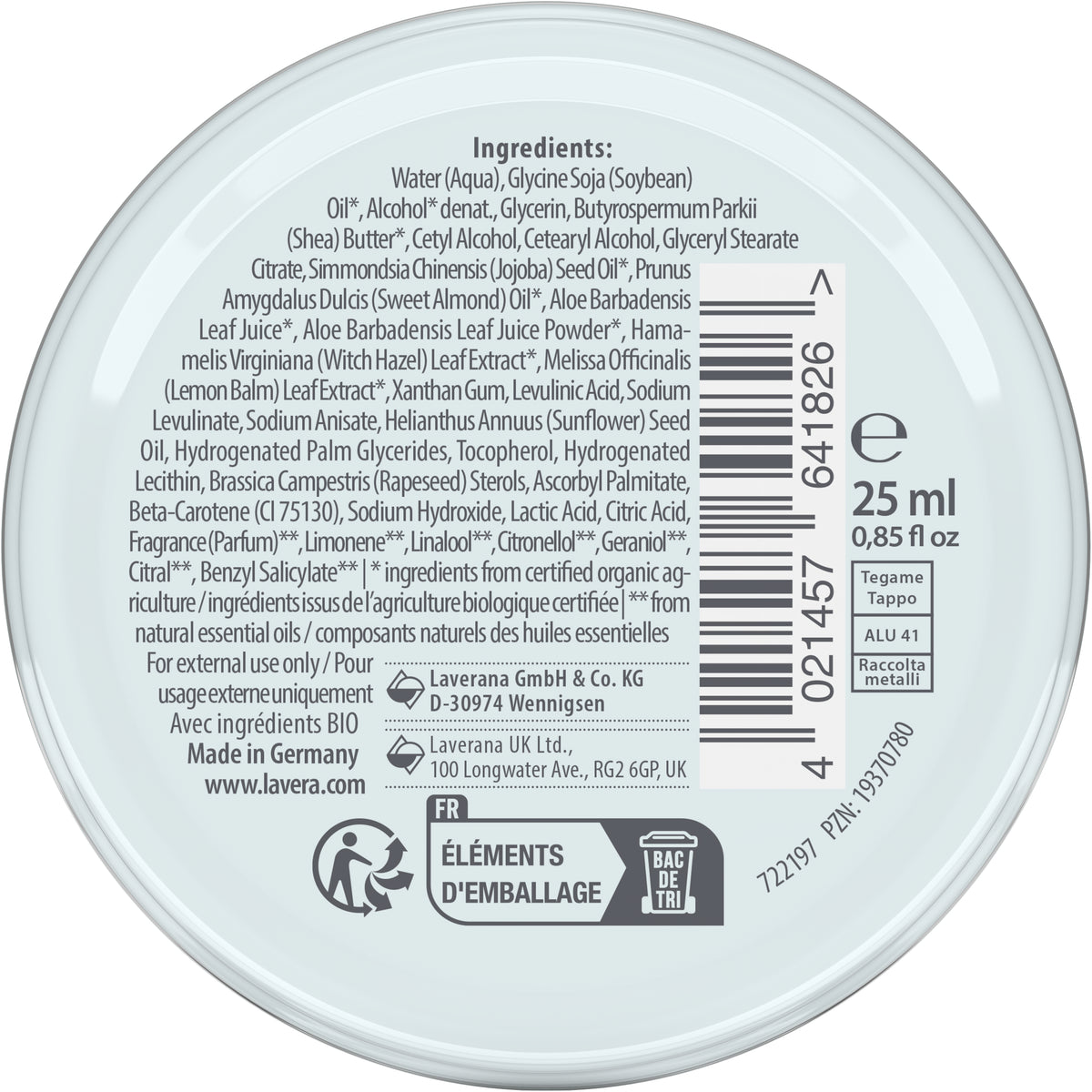lavera Reisegröße basis sensitive Creme