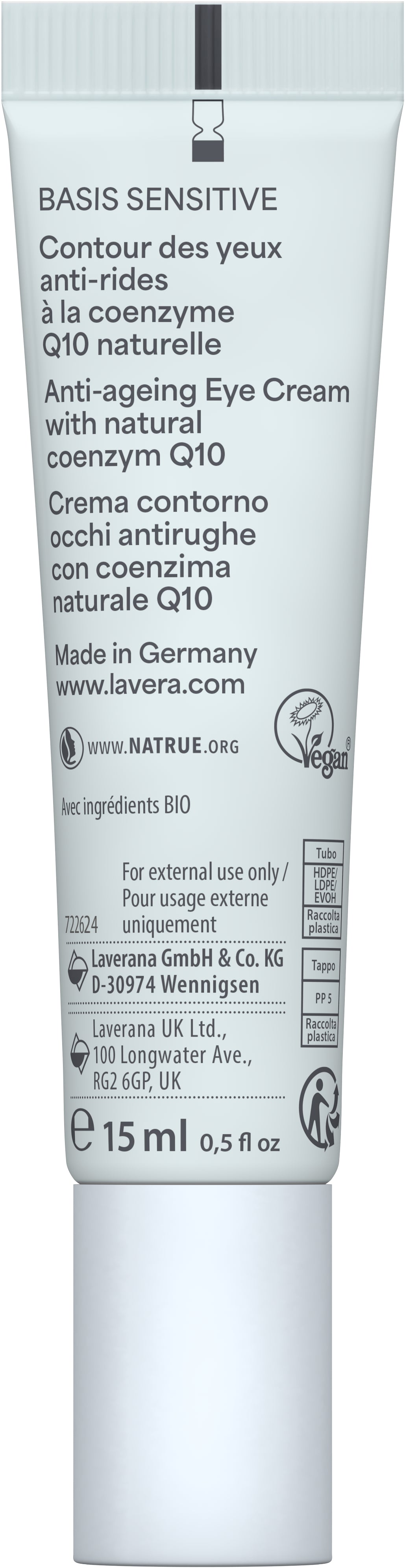 lavera basis sensitive Anti-Falten Augencreme Q10