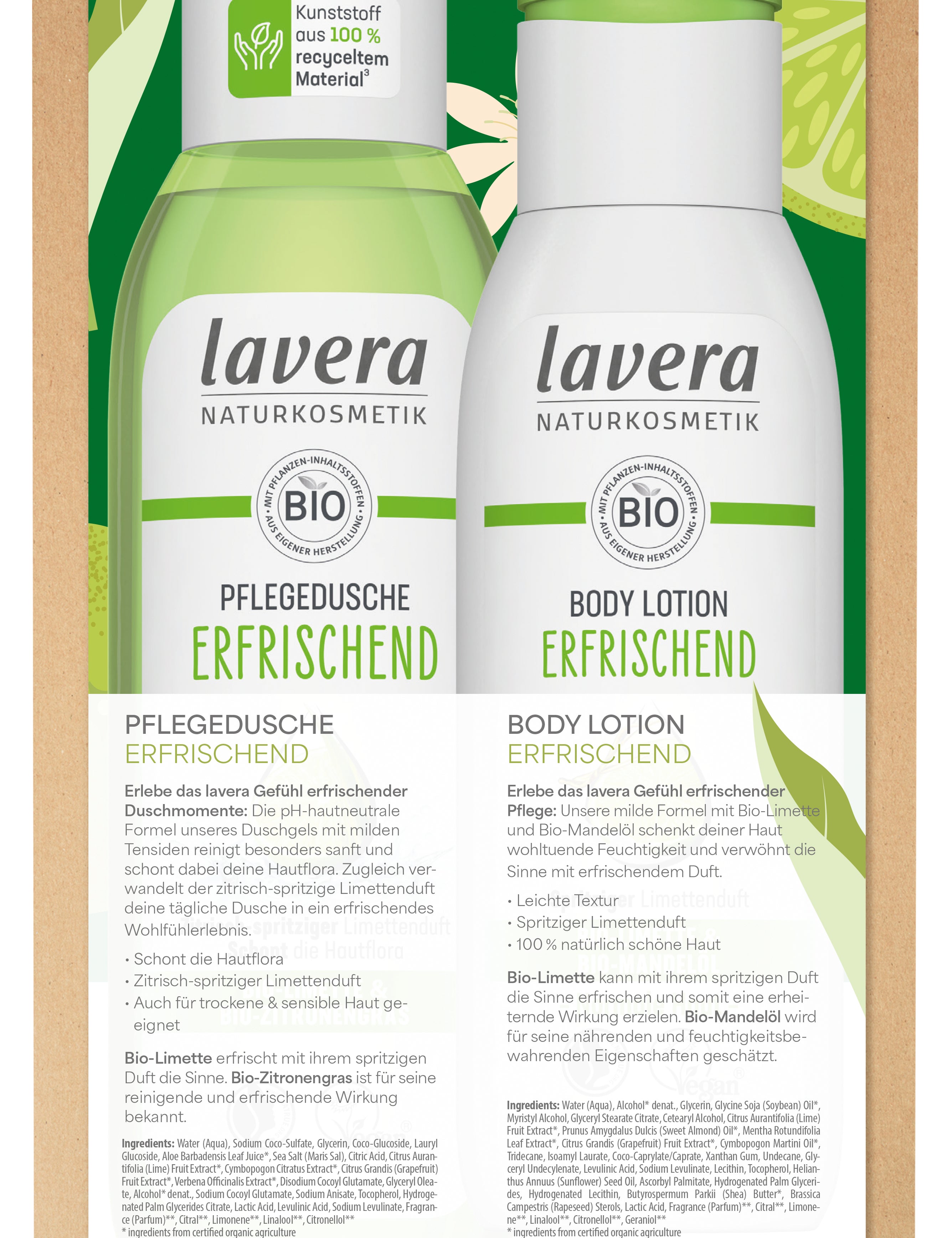 lavera Geschenkset Natürlich für Dich Erfrischend
