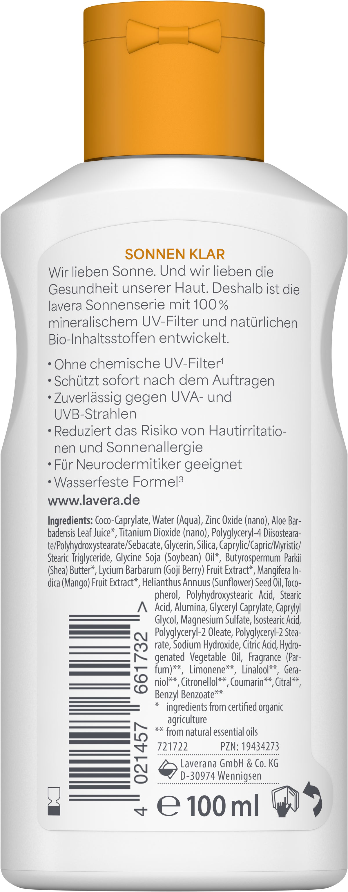 lavera Sonnenlotion Sensitiv LSF 30