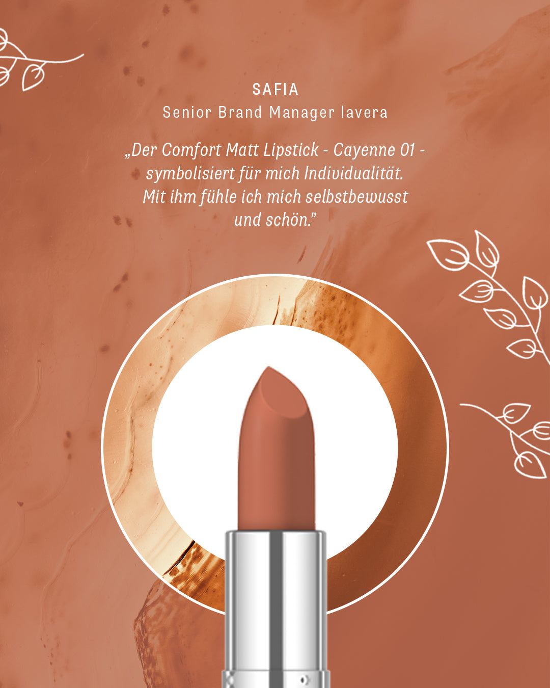 lavera Comfort Matt Lipstick -Cayenne 01-