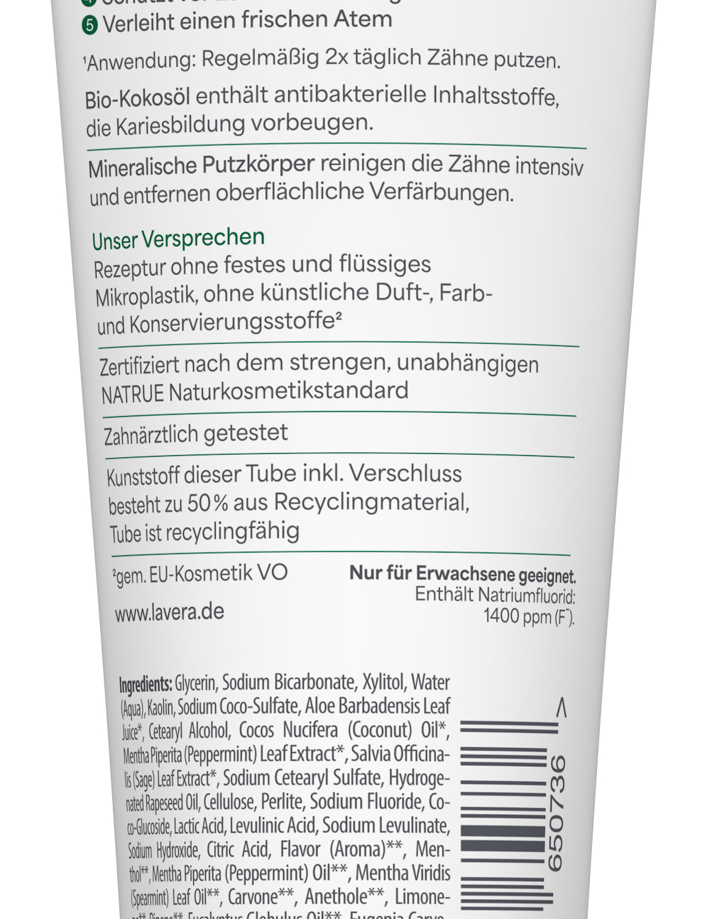 lavera Zahncreme Sensitive Whitening