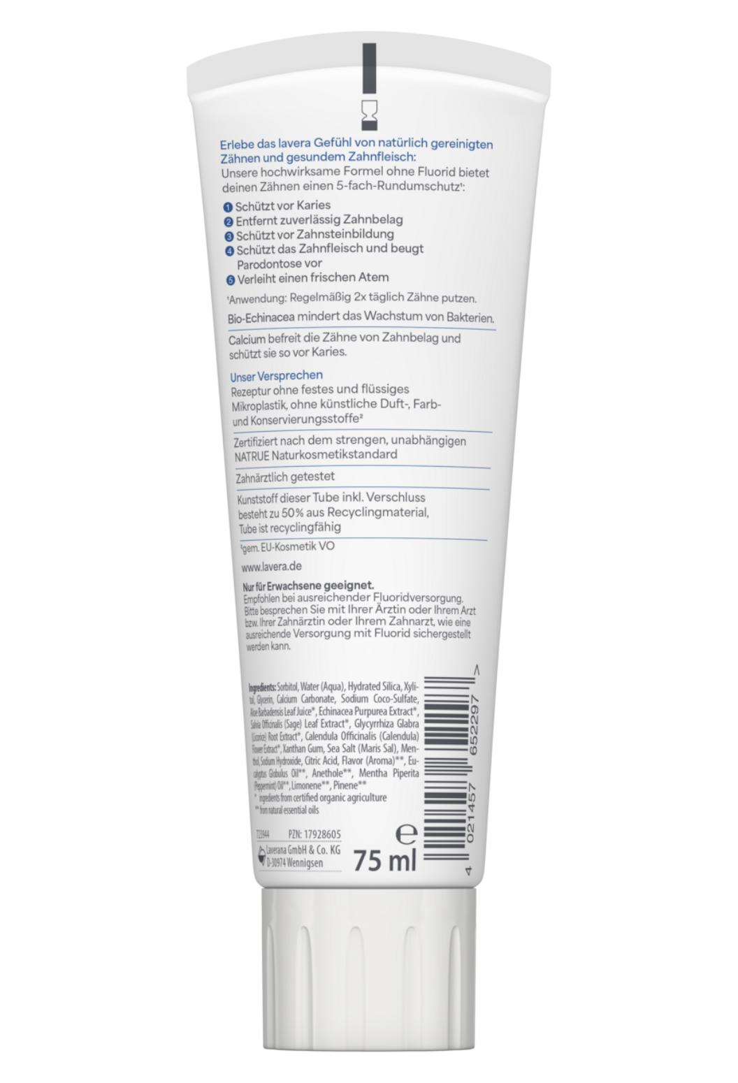lavera Zahncreme Complete Care Fluoridfrei