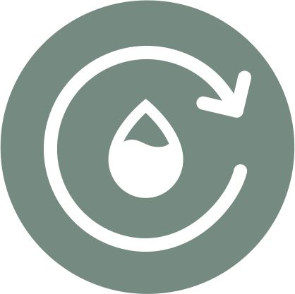 Refill Icon vor grünem Hintergrund
